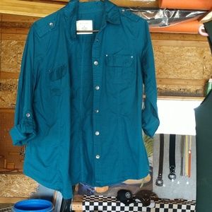 Aqua button down. Like new